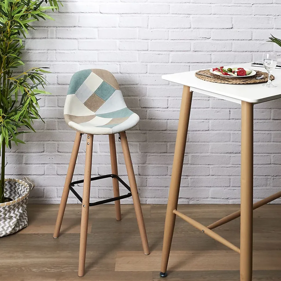 Lot de 2 Tabourets de bar Patchwork