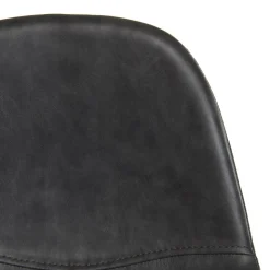 Lot de 2 tabourets de bar hauteur d'assise 80 cm noirs