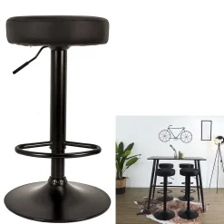 Lot de 2 Tabourets de bar hauteur réglable en simili