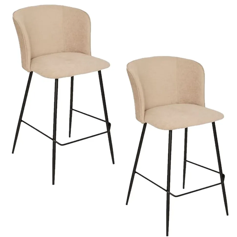 Lot de 2 tabourets de bar JASNY