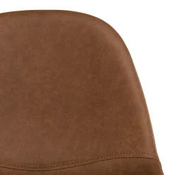 Lot de 2 tabourets de bar hauteur assise 80 cm marrons