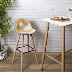 Lot de 2 Tabourets de bar Patchwork