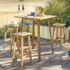 Lot de 2 tabourets hauts de jardin Tiwi en acacia