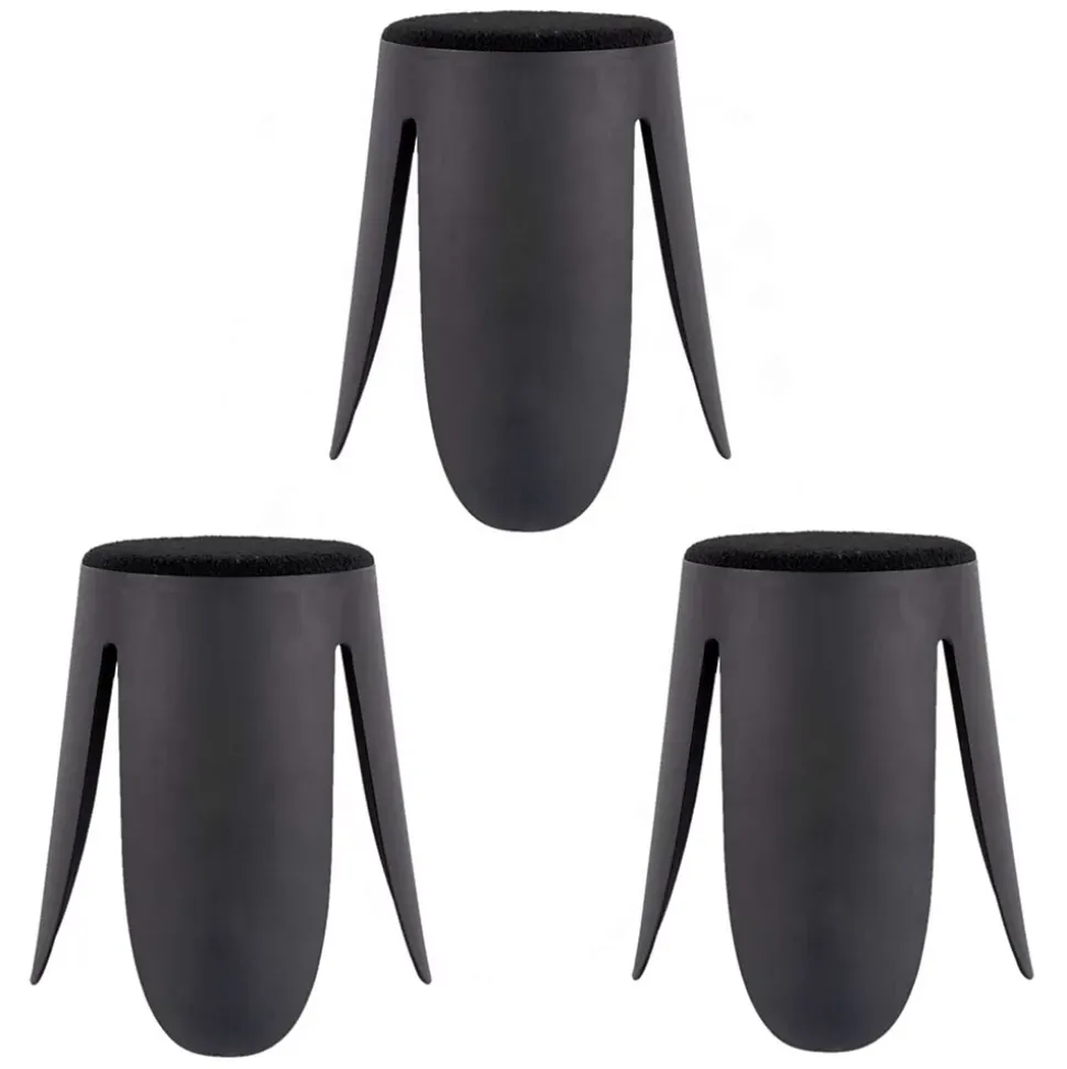 Lot de 3 tabourets Keystone avec assise en peluche