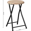 Lot de 10 Tabourets pliants en métal et MDF