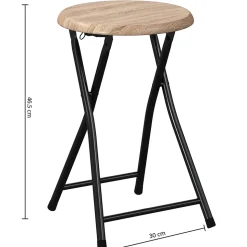 Lot de 10 Tabourets pliants en métal et MDF