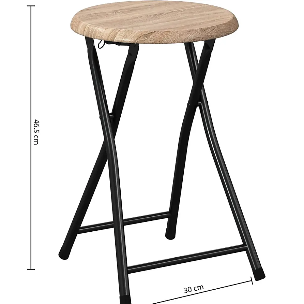 Lot de 10 Tabourets pliants en métal et MDF