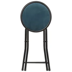 Lot de 6 Tabourets pliants avec effet velours
