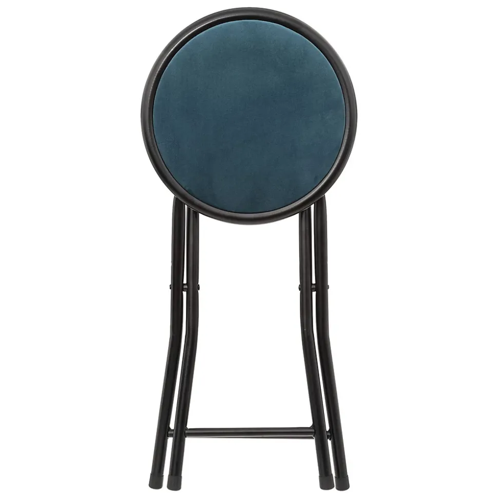 Lot de 6 Tabourets pliants avec effet velours