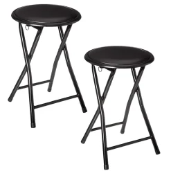 Lot de 2 Tabourets pliants en PVC