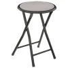 Lot de 2 Tabourets pliants avec effet velours