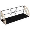 Lot de 2 étagères Mileva en métal L37/42cm noir - Atmosphera