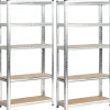Lot de 2 étagères modulables 70 cm acier galvanisé charge maximale 875kg - L70xP30xH154 cm