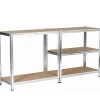 Lot de 2 étagères modulables 90 cm acier galvanisé charge maximale 875kg - L90xP40xH180 cm