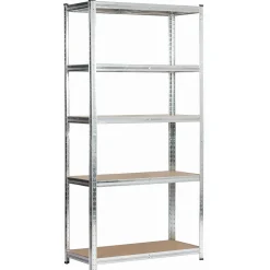 Lot de 2 étagères modulables 90 cm acier galvanisé charge maximale 875kg - L90xP40xH180 cm