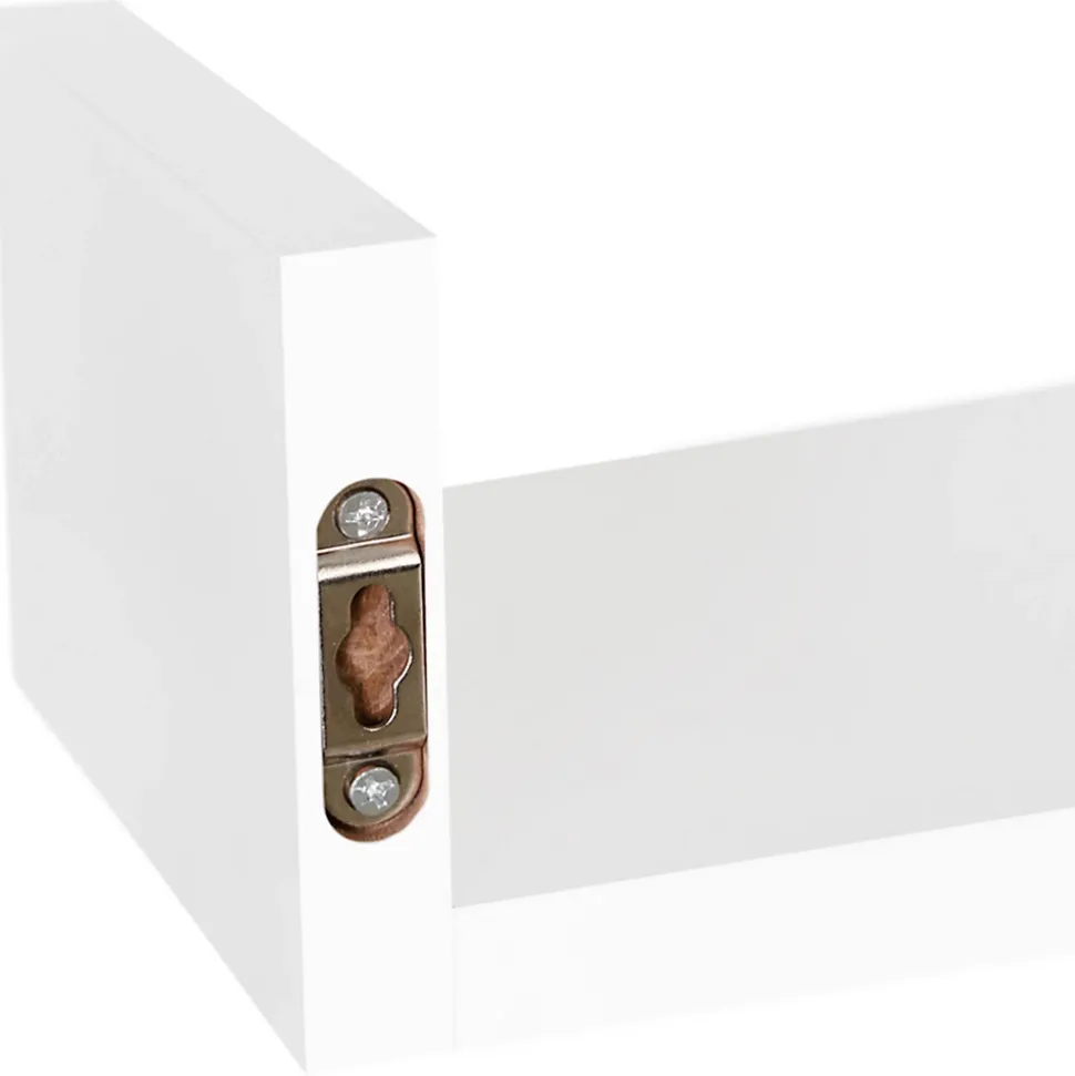 Lot de 3 étagères murales blanches