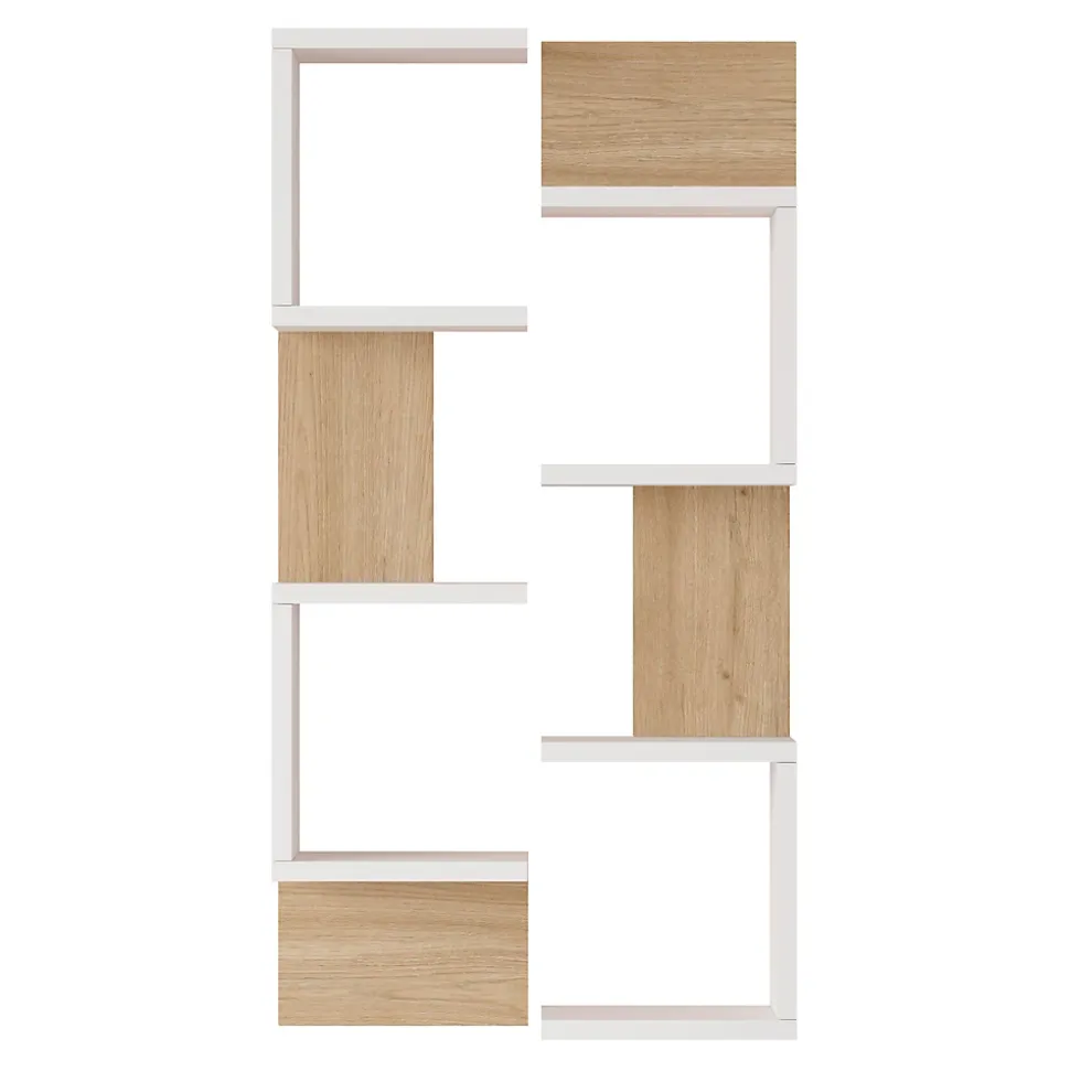 Lot de 2 étagères murales Omn 93 x 24 x 15 cm blanc / effet bois en.casa