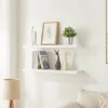 Lot de 2 étagères murales Stranda 80 x 20 x 4 cm blanc en.casa