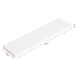 Lot de 2 étagères murales Stranda 80 x 20 x 4 cm blanc en.casa