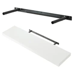 Lot de 2 étagères murales Stranda 80 x 20 x 4 cm blanc en.casa