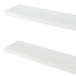 Lot de 2 étagères murales Stranda 80 x 20 x 4 cm blanc en.casa