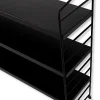 Lot de 4 étagères murales Strängnäs acier 50 x 60 x 15 cm noir en.casa