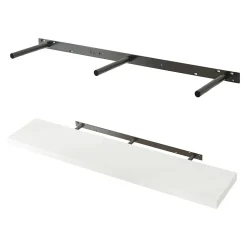 Lot de 2 étagères murales Stranda 100 x 20 x 4 cm blanc en.casa