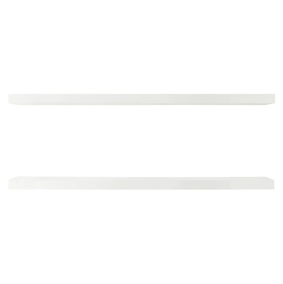 Lot de 2 étagères murales Stranda 100 x 20 x 4 cm blanc en.casa