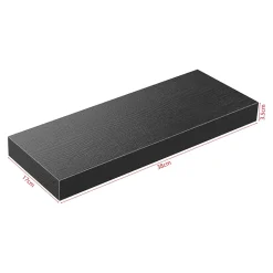 Lot de 3 étagères murales Stranda 38 x 17 x 4 cm noir en.casa