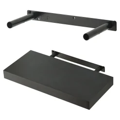 Lot de 3 étagères murales Stranda 38 x 17 x 4 cm noir en.casa