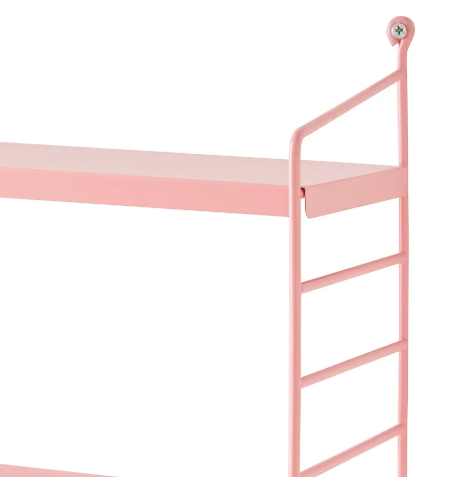 Lot de 2 étagères murales Strängnäs acier 50 x 60 x 15 cm rose en.casa