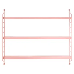 Lot de 2 étagères murales Strängnäs acier 50 x 60 x 15 cm rose en.casa