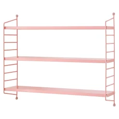 Lot de 2 étagères murales Strängnäs acier 50 x 60 x 15 cm rose en.casa