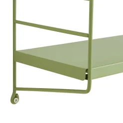 Lot de 2 étagères murales Strängnäs acier 50 x 60 x 15 cm olive en.casa