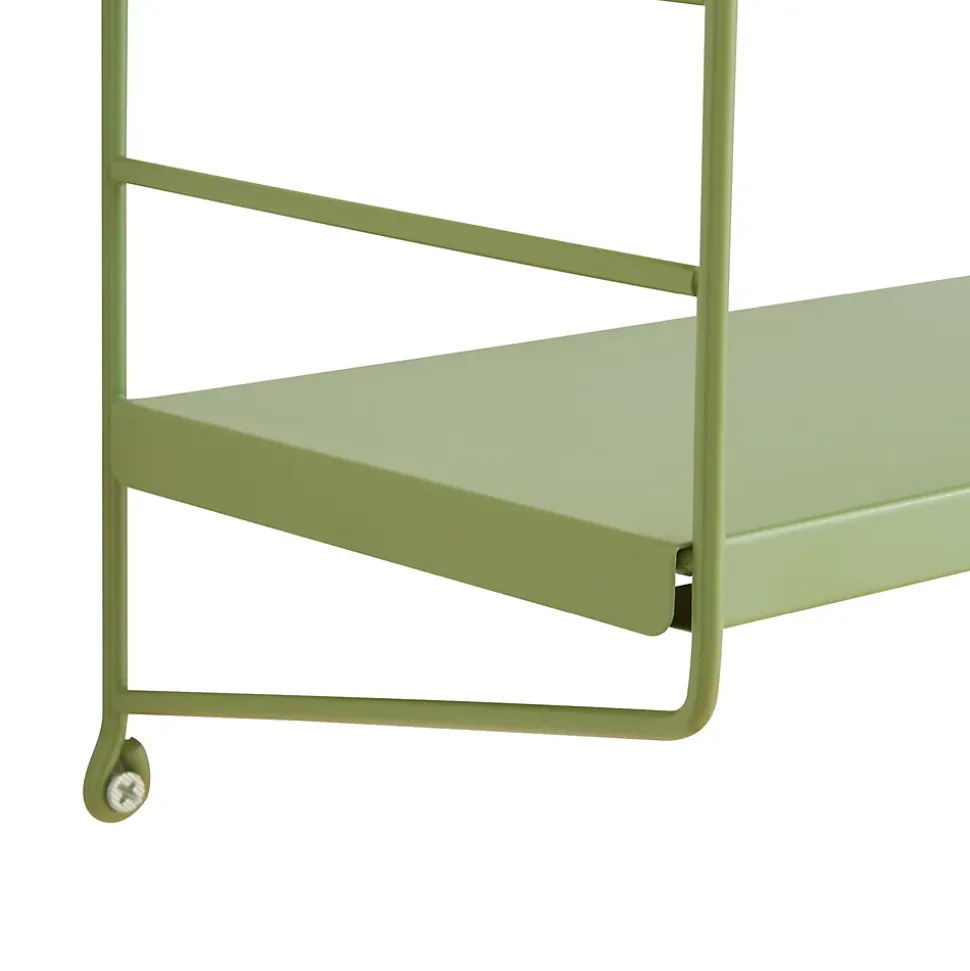 Lot de 2 étagères murales Strängnäs acier 50 x 60 x 15 cm olive en.casa