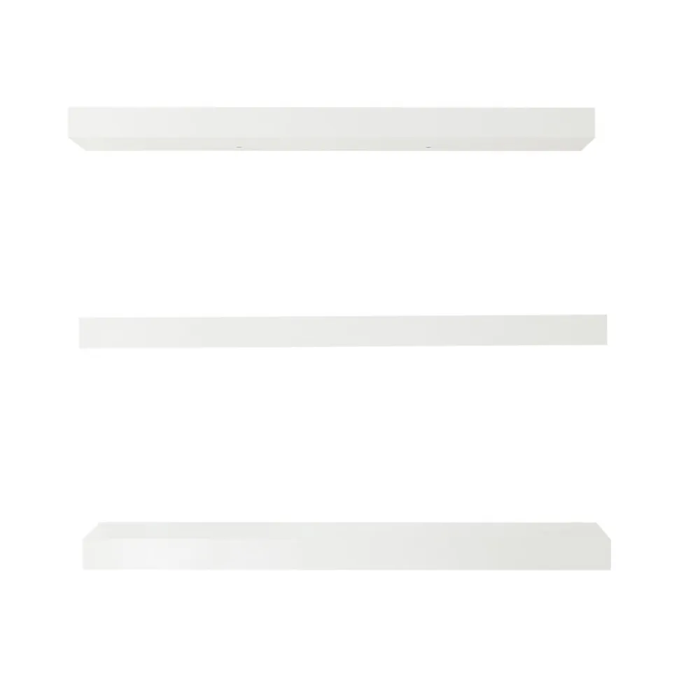 Lot de 3 étagères murales Stranda 60 x 20 x 4 cm blanc en.casa