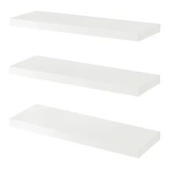 Lot de 3 étagères murales Stranda 60 x 20 x 4 cm blanc en.casa