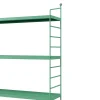Lot de 2 étagères murales Strängnäs acier 50 x 60 x 15 cm vert pastel mat en.casa