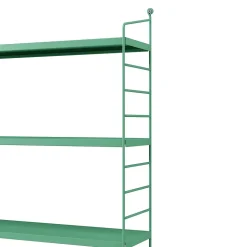 Lot de 2 étagères murales Strängnäs acier 50 x 60 x 15 cm vert pastel mat en.casa