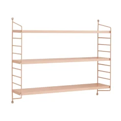 Lot de 2 étagères murales Strängnäs acier 50 x 60 x 15 cm saumon en.casa