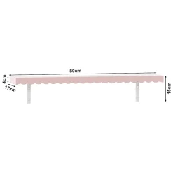 Lot de 2 étagères murales Vestnes 80 x 17 x 4 cm rose en.casa
