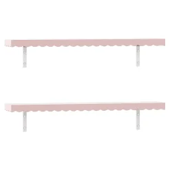 Lot de 2 étagères murales Vestnes 80 x 17 x 4 cm rose en.casa