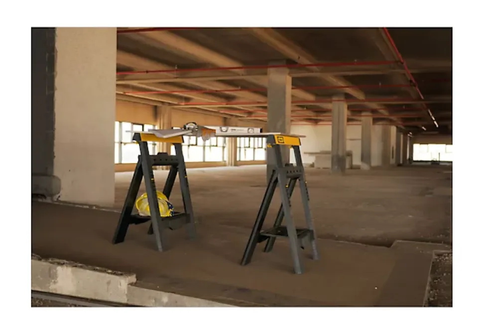 Lot de 2 tréteaux pliables télescopiques charge max. 450 kg STANLEY