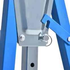 Lot de 2 tréteaux pliables télescopiques hauteur réglable 80-130 cm bleu