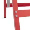 Lot de 2 tréteaux pliables télescopiques hauteur réglable 80-130 cm rouge
