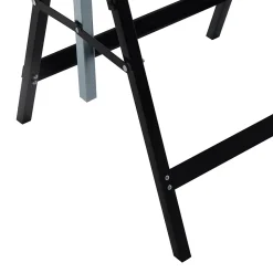 Lot de 2 tréteaux pliables télescopiques hauteur réglable 80-130 cm noir