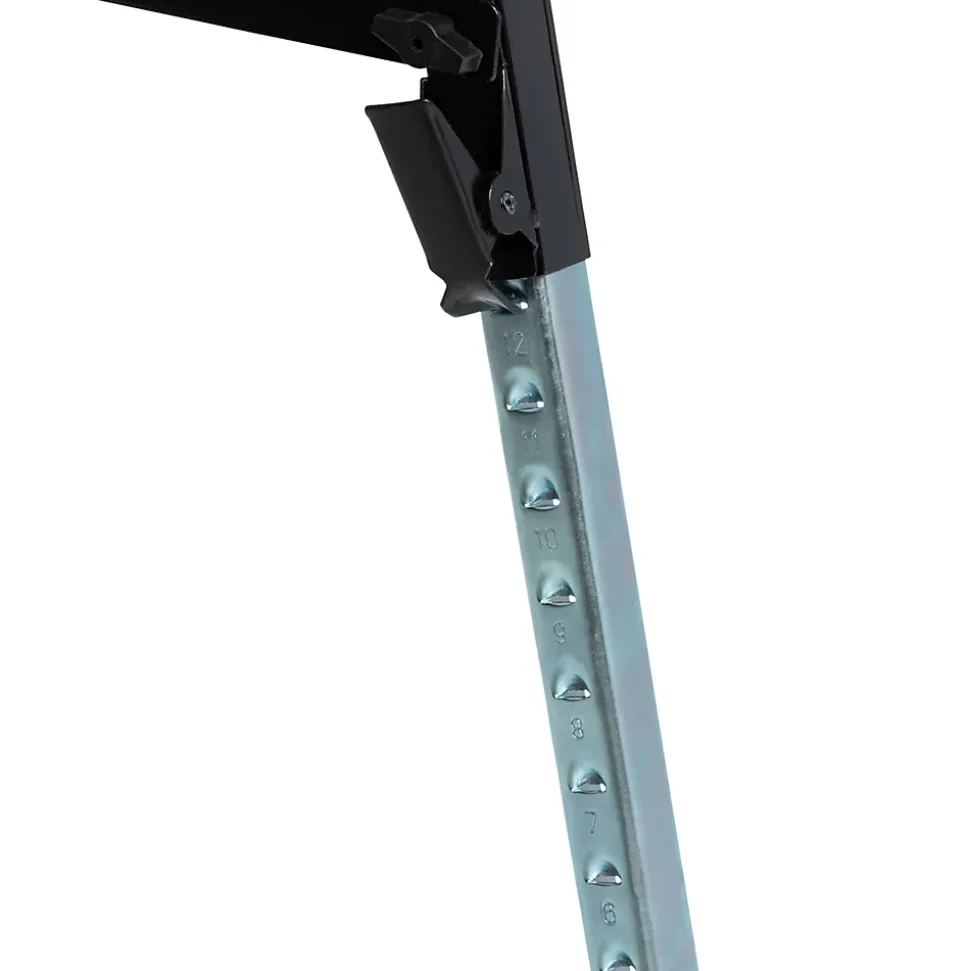 Lot de 2 tréteaux télescopiques pliables large plateau antiglisse