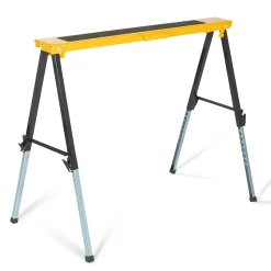 Lot de 2 tréteaux télescopiques pliables large plateau antiglisse