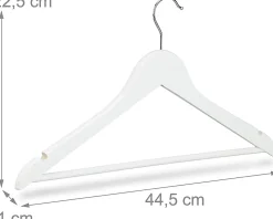 Lot de de 30 cintres avec bois blanc Helloshop26