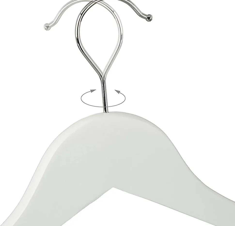Lot de de 30 cintres avec bois blanc Helloshop26